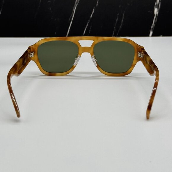 NEW FE40130F 55N FENDI SUNGLASSES SHINY LIGHT HAVANA UNISEX EYEWEAR FENDI - Picture 8 of 13